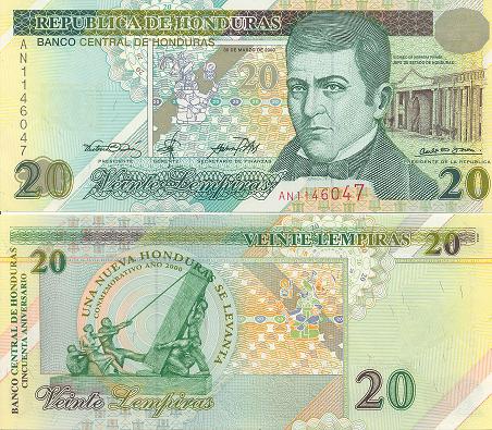 b0064 20 Лемпирс (Гондурас)